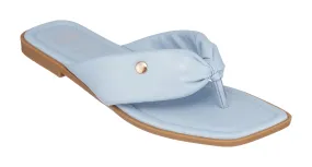 Reid Blue Flat Sandals