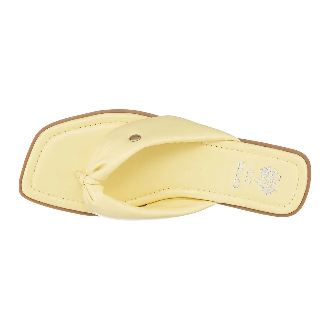 Reid Yellow Flat Sandals