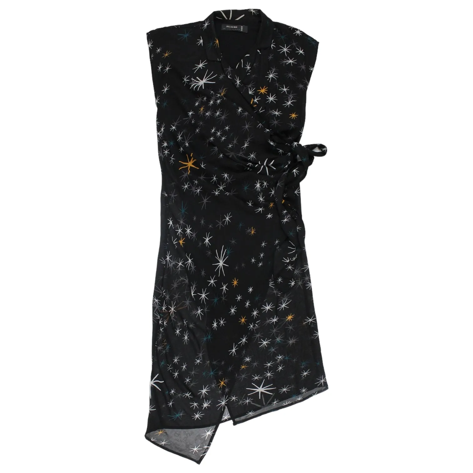 Religion Star Print Wrap Dress