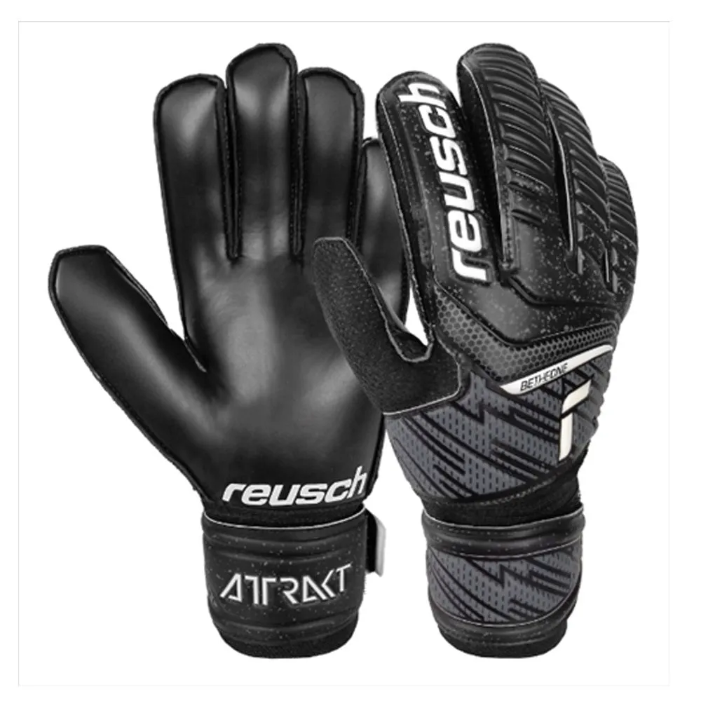 Reusch Black/White Goalkeeper Gloves - Attrakt Solid