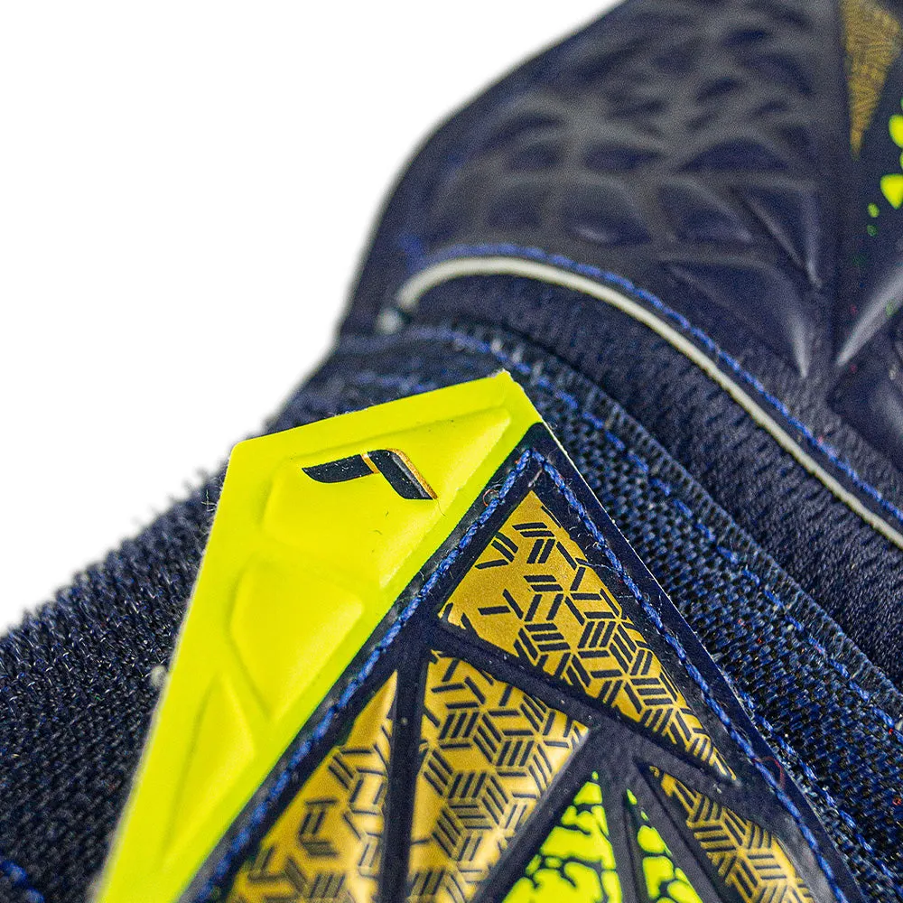 Reusch Junior GK Gloves - Blue/Yellow - Solid Starter.