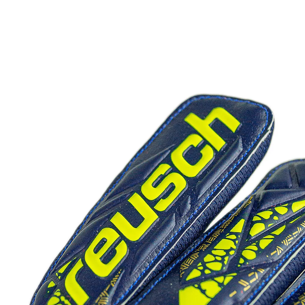 Reusch Junior GK Gloves - Blue/Yellow - Solid Starter.