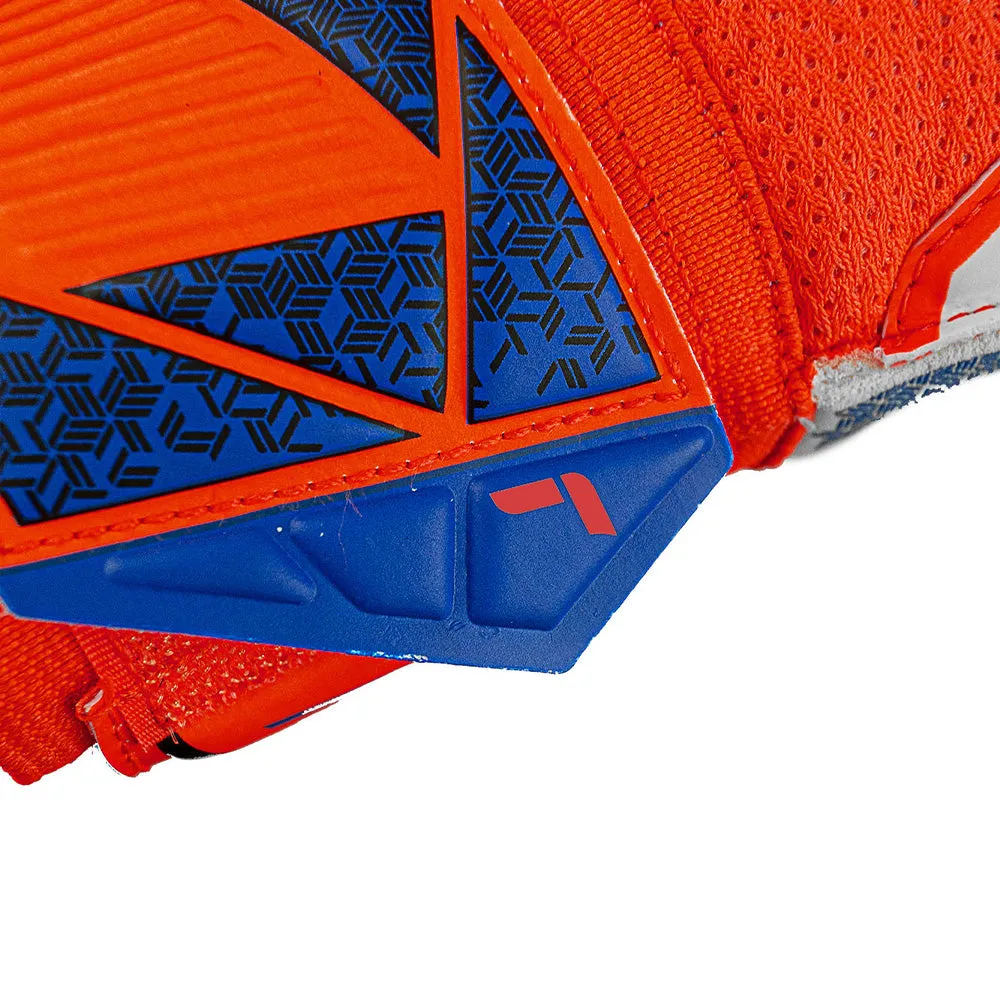 Reusch Junior GK Gloves - Solid Finger Support - Orange/Blue