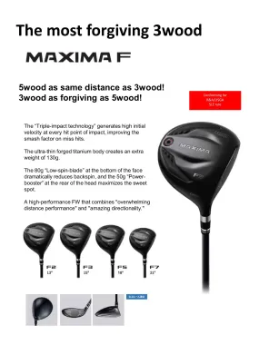 Ryoma Golf Maxima F Fairway Wood