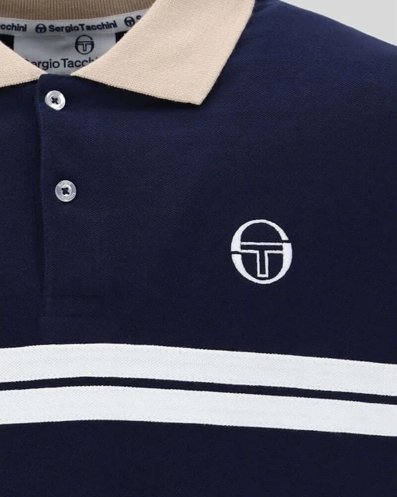 Sergio Tacchini Polo in Maritime Blue-Humus