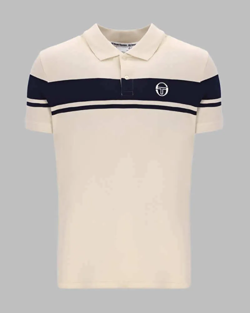 Sergio Tacchini Polo Shirt Buttercream/Maritime Blue