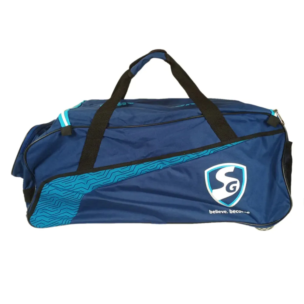 SG ClubPak Plus Cricket Kit Bag - Navy Blue/White - With Trolley