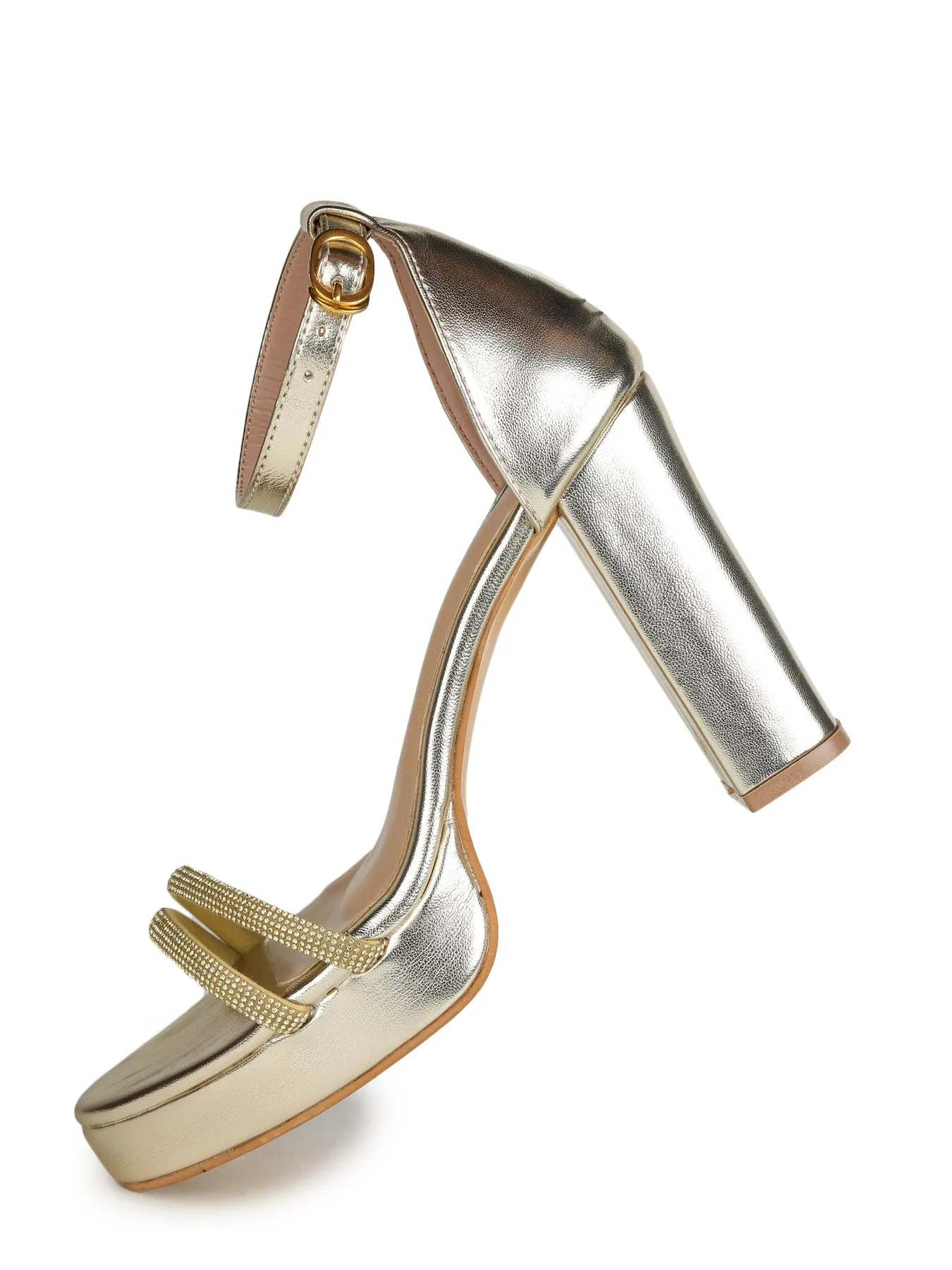 Shezone Golden Women Heels