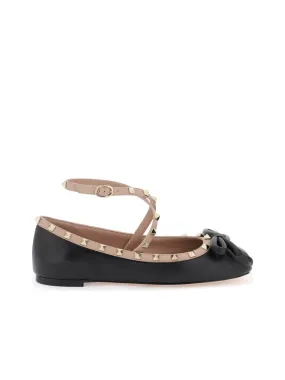 Silk Rockstud Ballet Flats