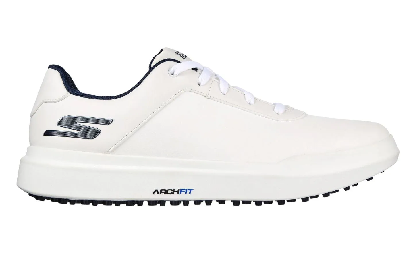 Skechers Go Golf Drive 5 Men's Golf Shoes - White/Navy 214037