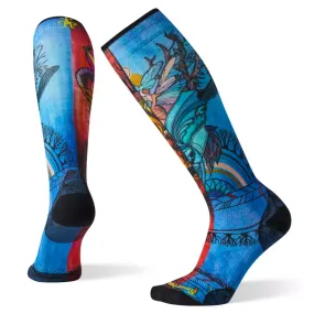 Smart Wool Women’s PhD® Ski Ultra Light Print Socks by Artist IUNA TINTA