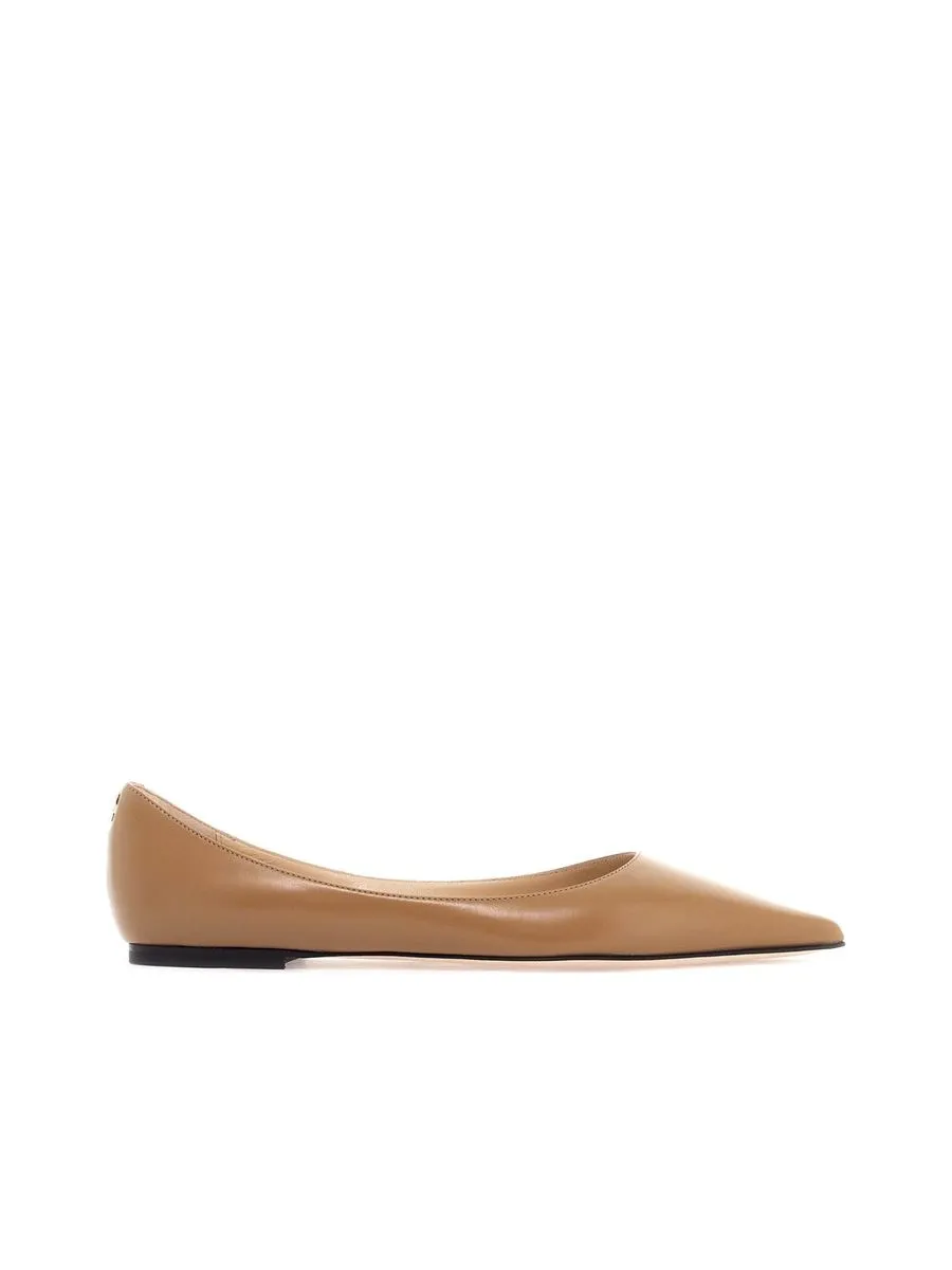 Smooth Leather Love Ballerina Flats