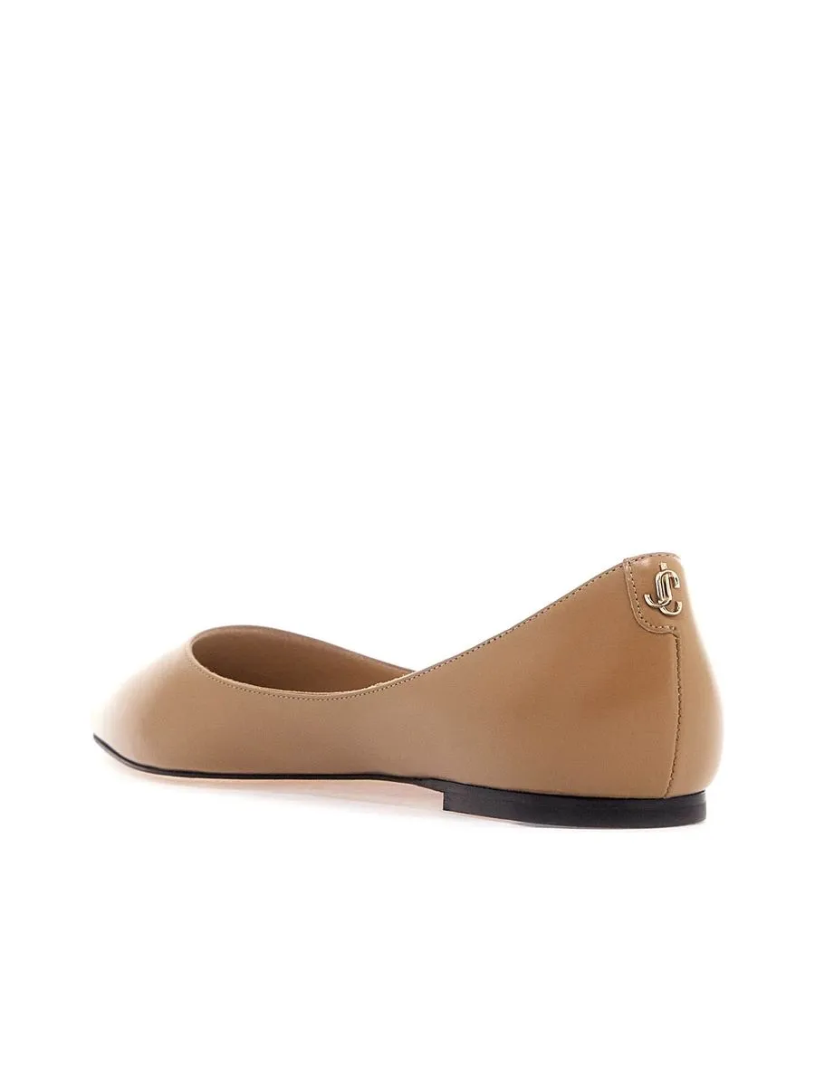 Smooth Leather Love Ballerina Flats