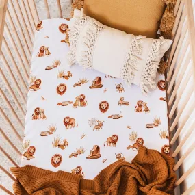 Snuggle Hunny Lion Cot Sheet - Fitted Crib Sheet