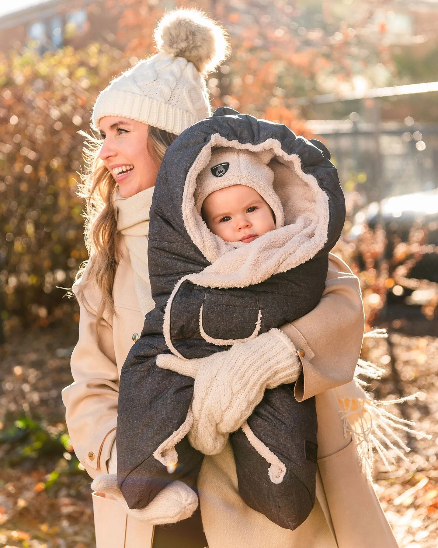 Snuggly Wrap Textured Gray For Car Seat And Stroller