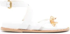 Sophia Webster Mariposa flat sandals White