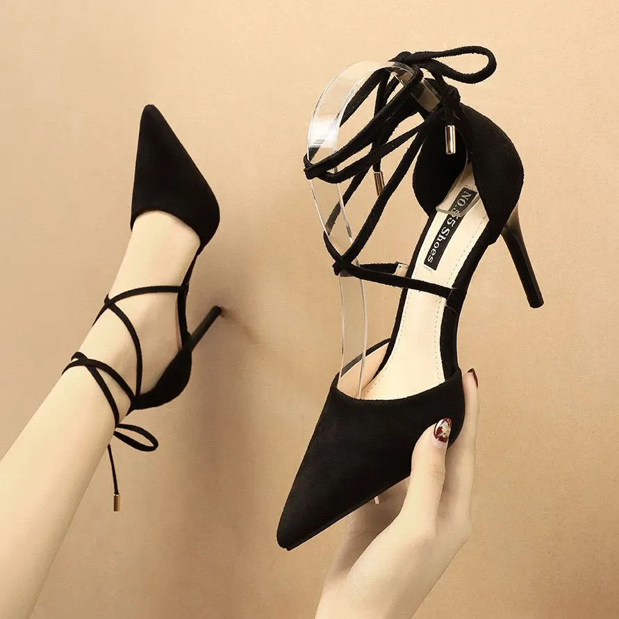 Spring Summer Sexy Women Pointed Wedding Party High Women's Heels.