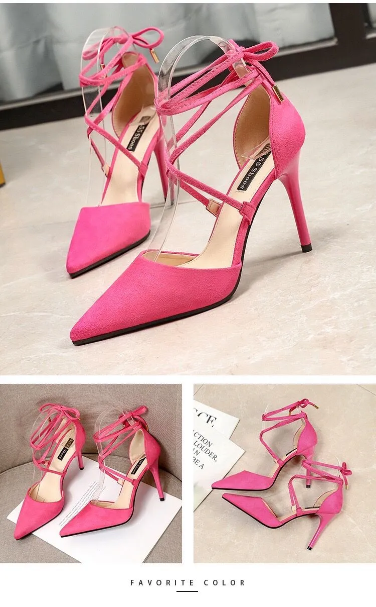 Spring Summer Sexy Women Pointed Wedding Party High Women's Heels.