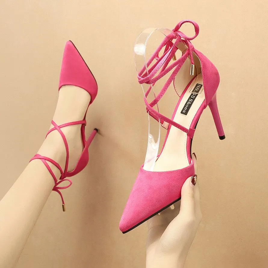 Spring Summer Sexy Women Pointed Wedding Party High Women's Heels.