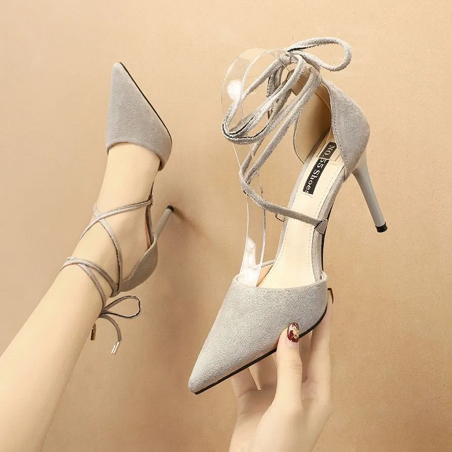 Spring Summer Sexy Women Pointed Wedding Party High Women's Heels.