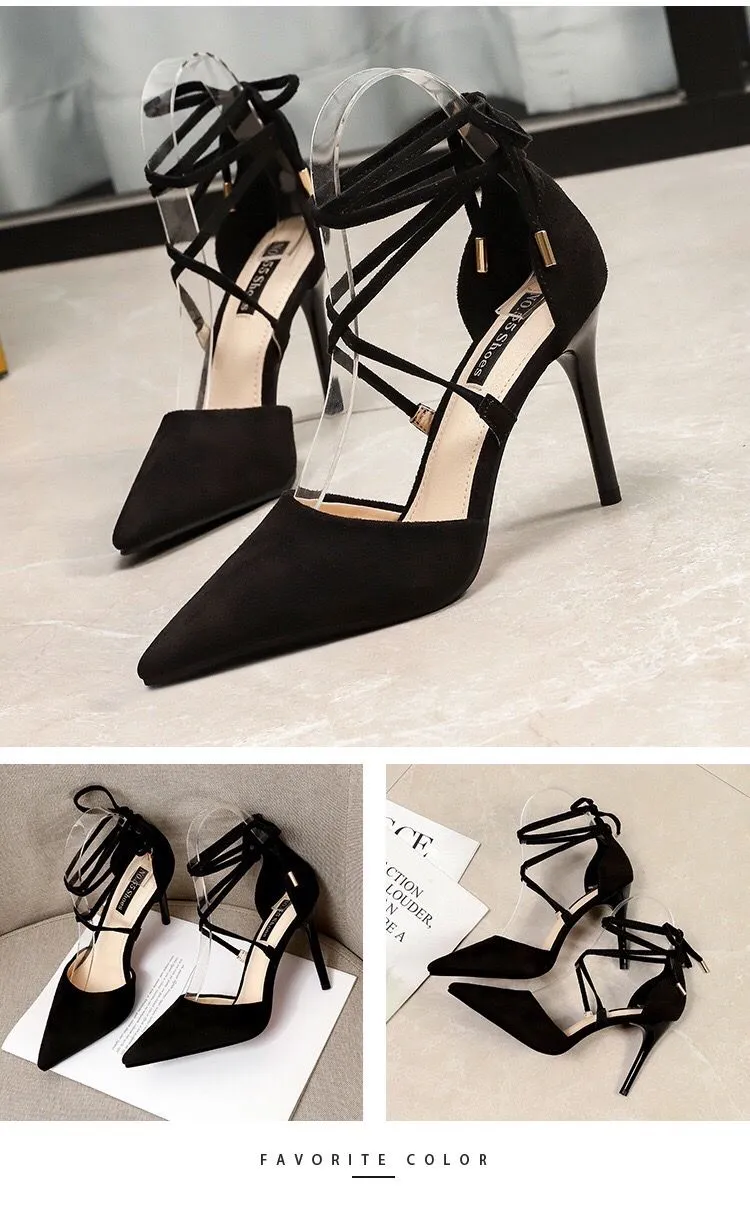 Spring Summer Sexy Women Pointed Wedding Party High Women's Heels.