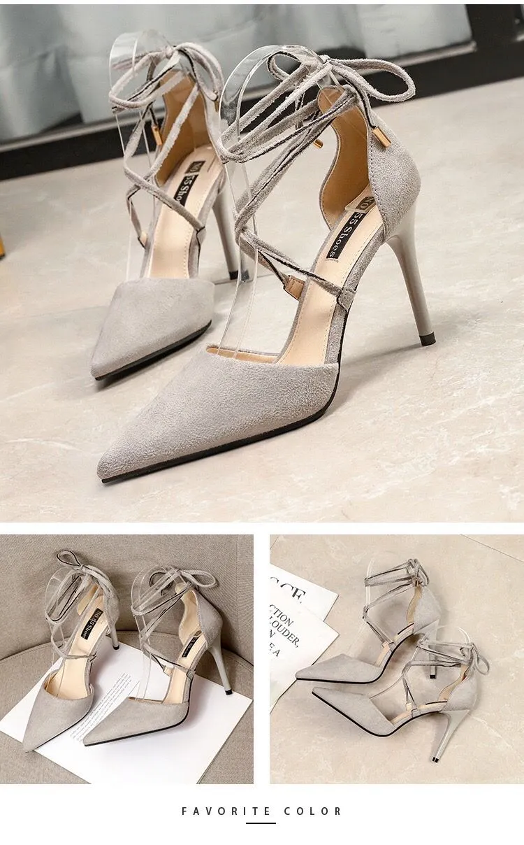 Spring Summer Sexy Women Pointed Wedding Party High Women's Heels.