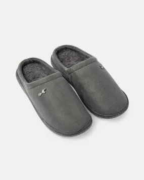 Spurs Mens Grey Mule Slippers