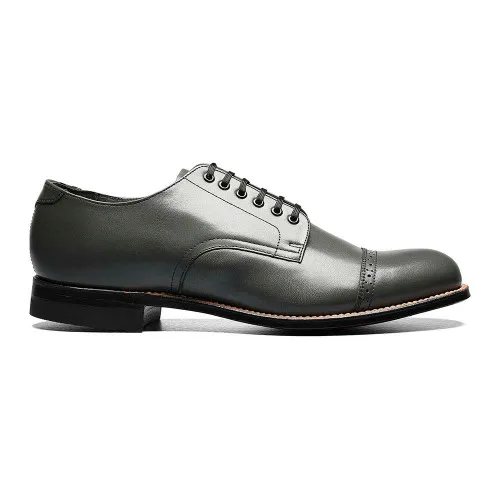 Stacy Adams Madison Gray Kidskin Leather Cap Toe Oxfords