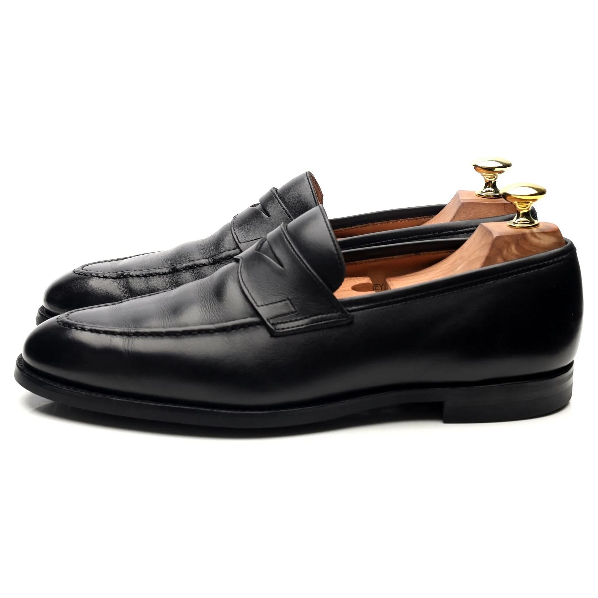 'Sydney' Black Leather Loafers UK 7 E