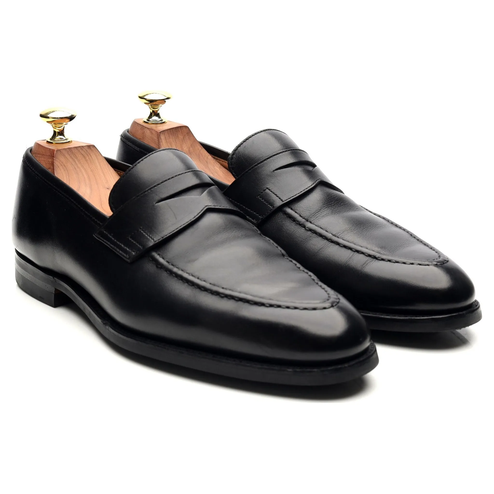 'Sydney' Black Leather Loafers UK 7 E