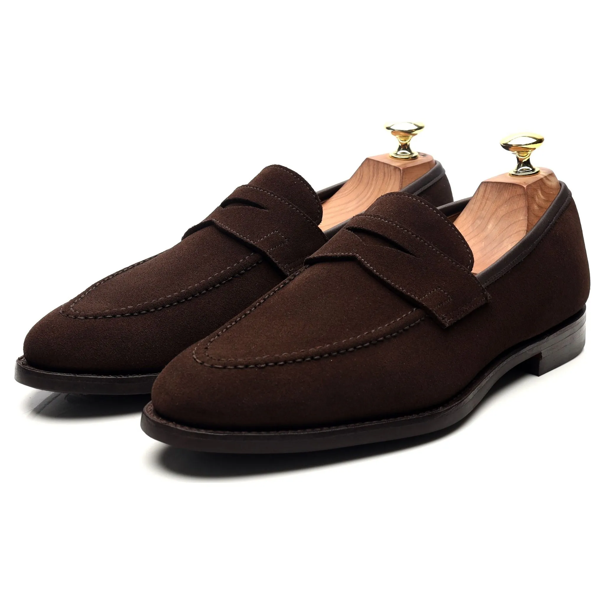 'Sydney' Dark Brown Suede Loafers UK 7 E