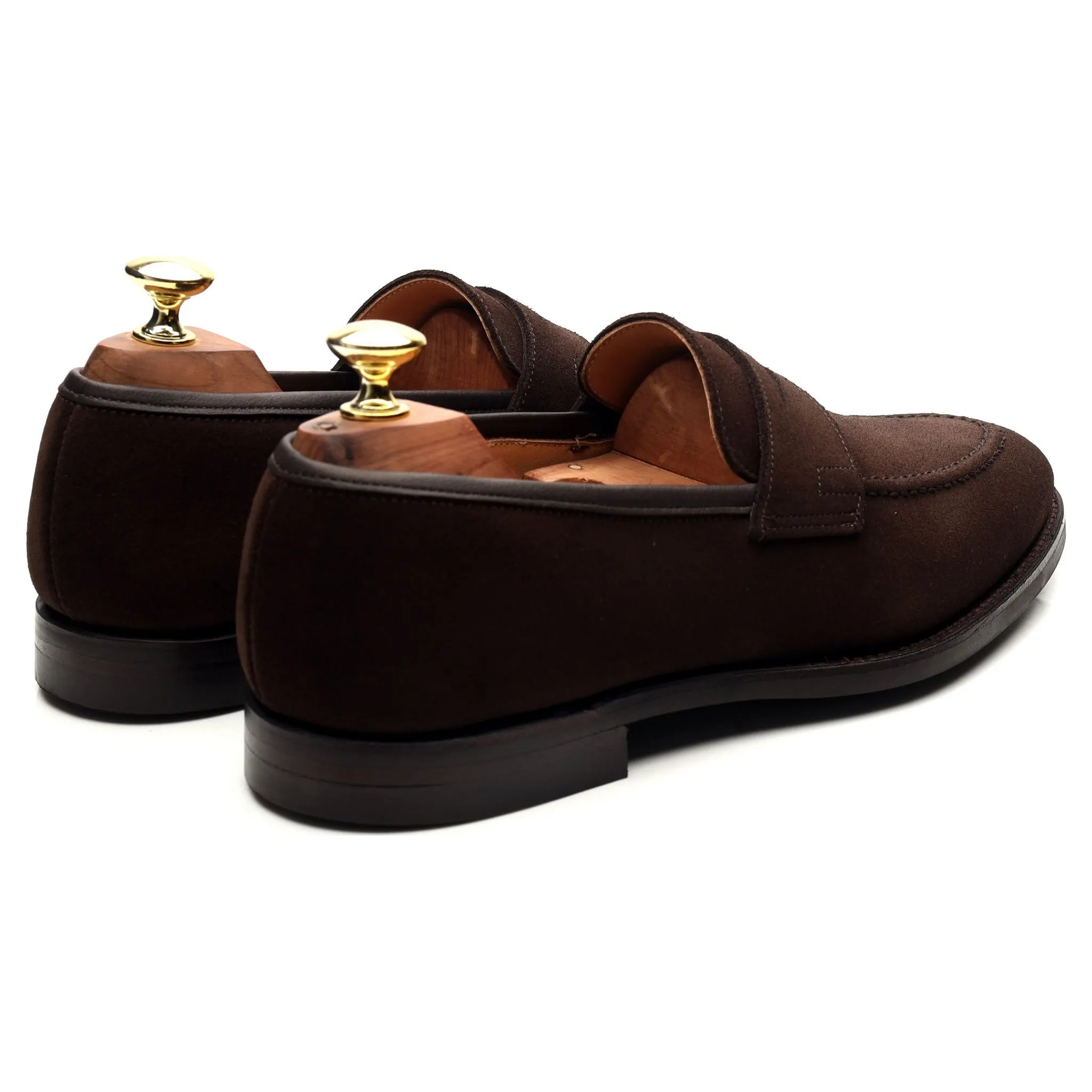 'Sydney' Dark Brown Suede Loafers UK 7 E