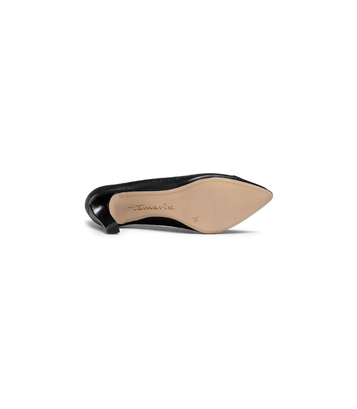 Tamaris Leather Heels Black 1-22419-24-001