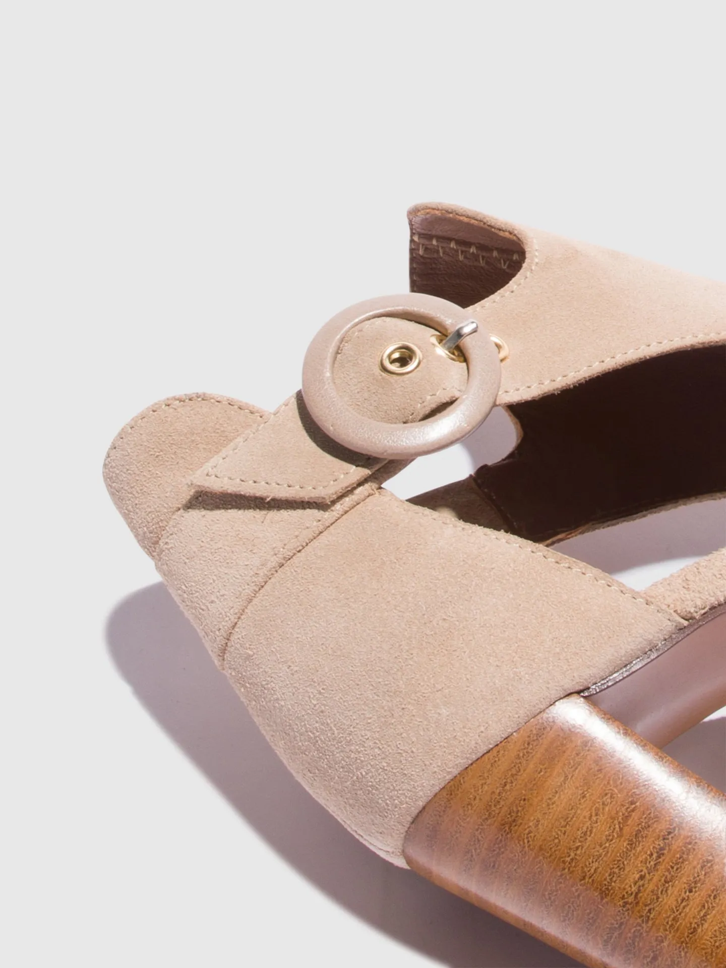 Taupe Buckle Sandals