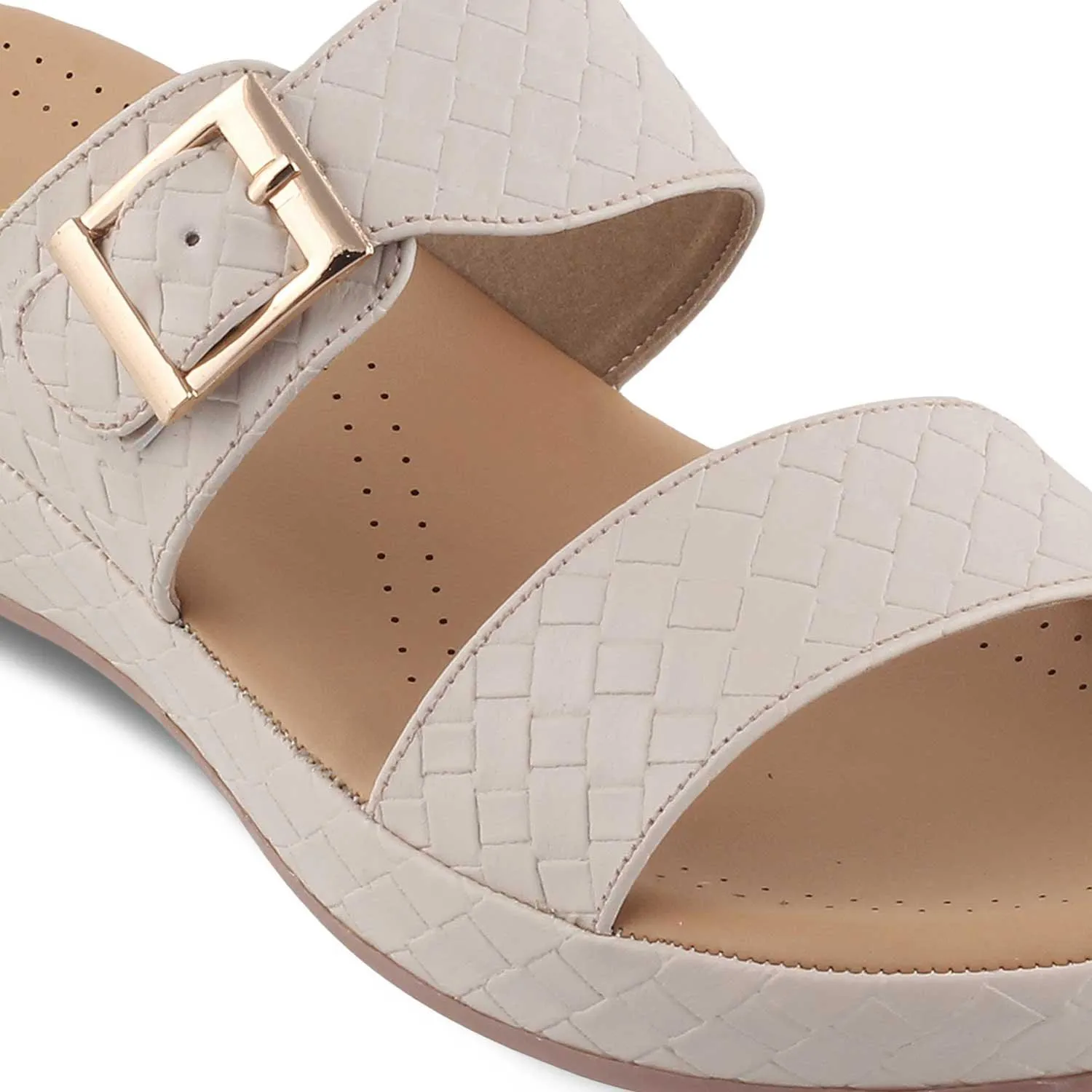 The Agros Beige Women's Casual Flats Tresmode