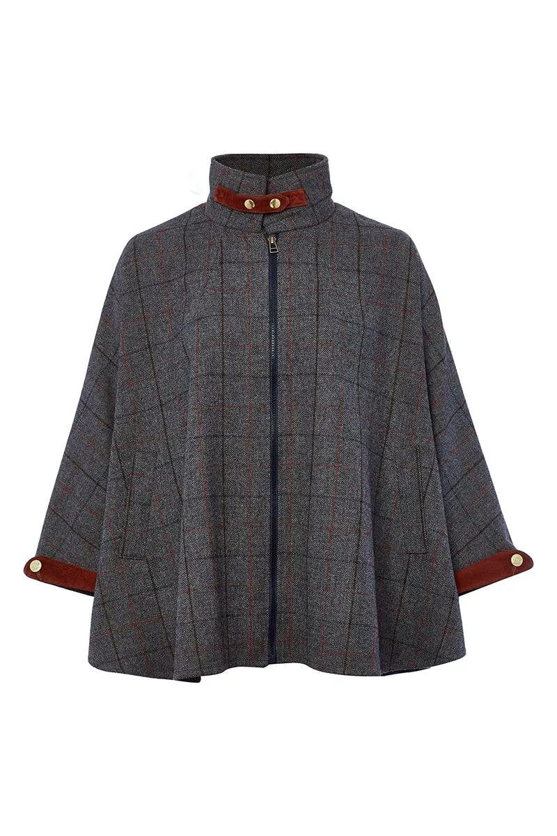 The Classic Cape (Mid Blue Check)