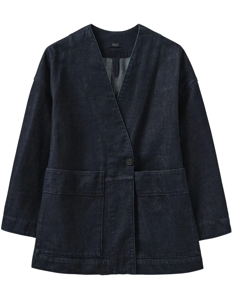 Toast Denim Wrap Jacket Indigo