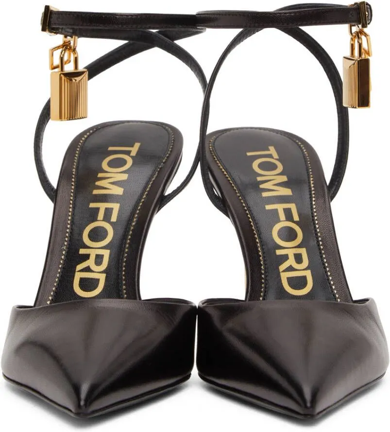 TOM FORD Shiny Kid Slingback Heels