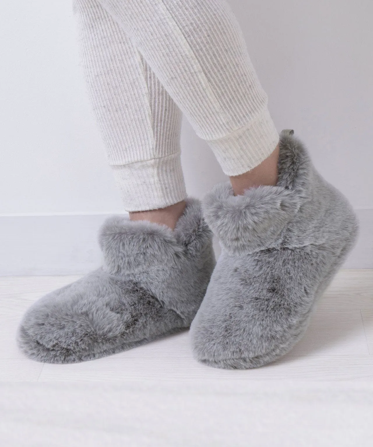 Totes Ladies Faux Fur Boot Slippers