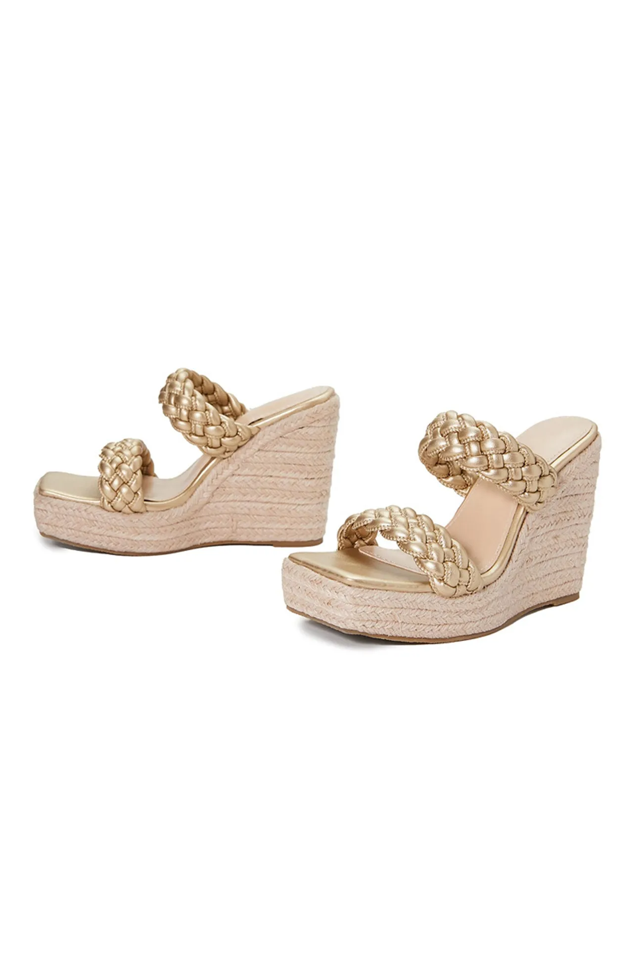 Twist Braided Platform Wedge Sandals