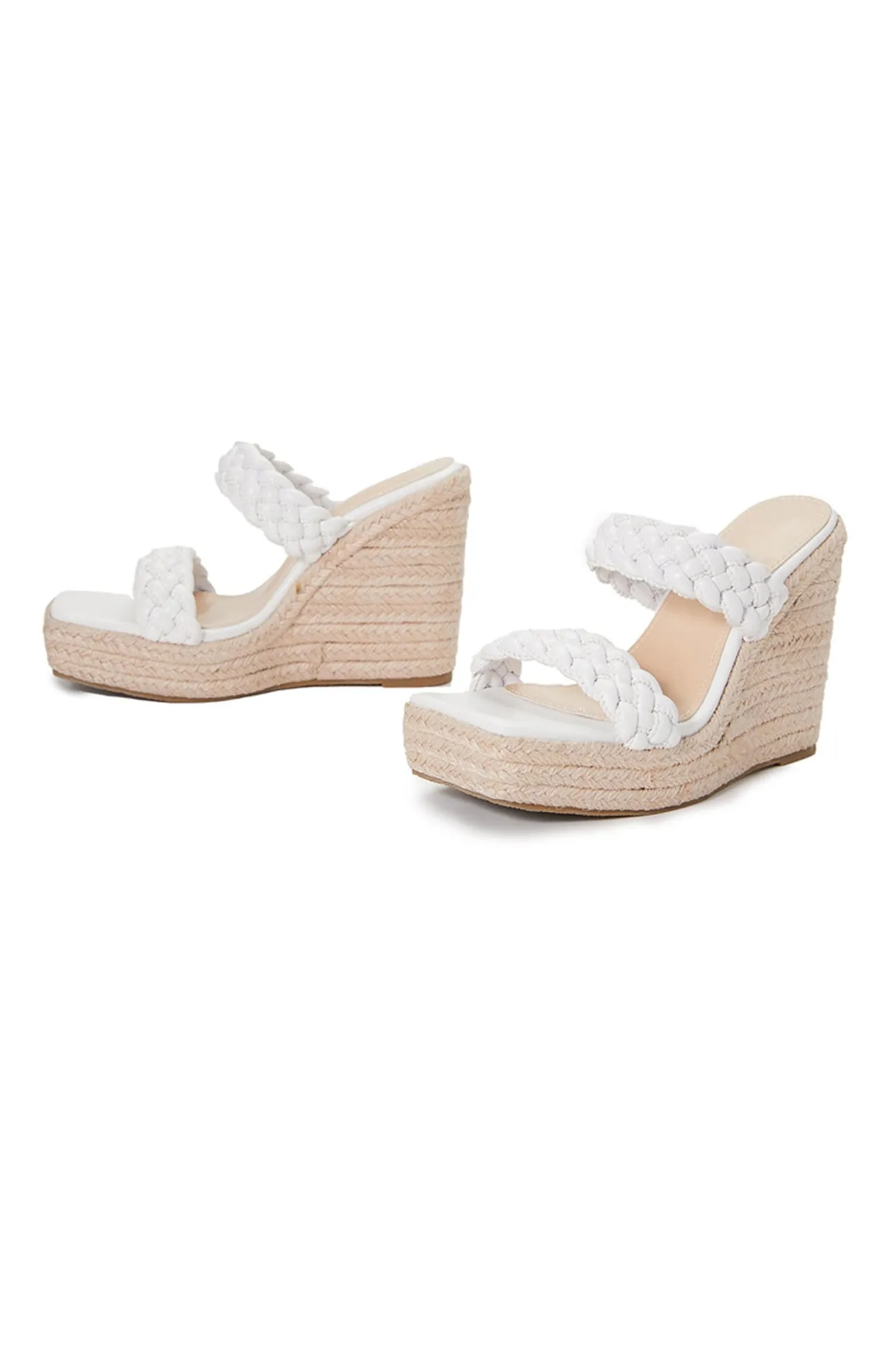 Twist Braided Platform Wedge Sandals