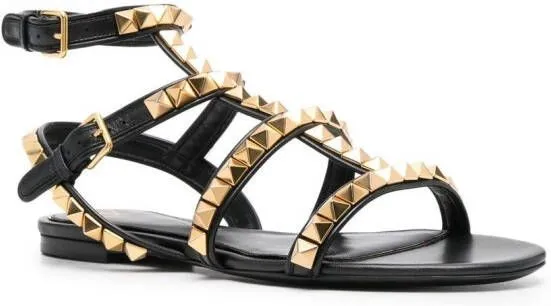 Valentino Garavani Rockstud No Limit caged sandals Black