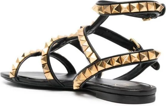 Valentino Garavani Rockstud No Limit caged sandals Black