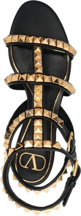 Valentino Garavani Rockstud No Limit caged sandals Black