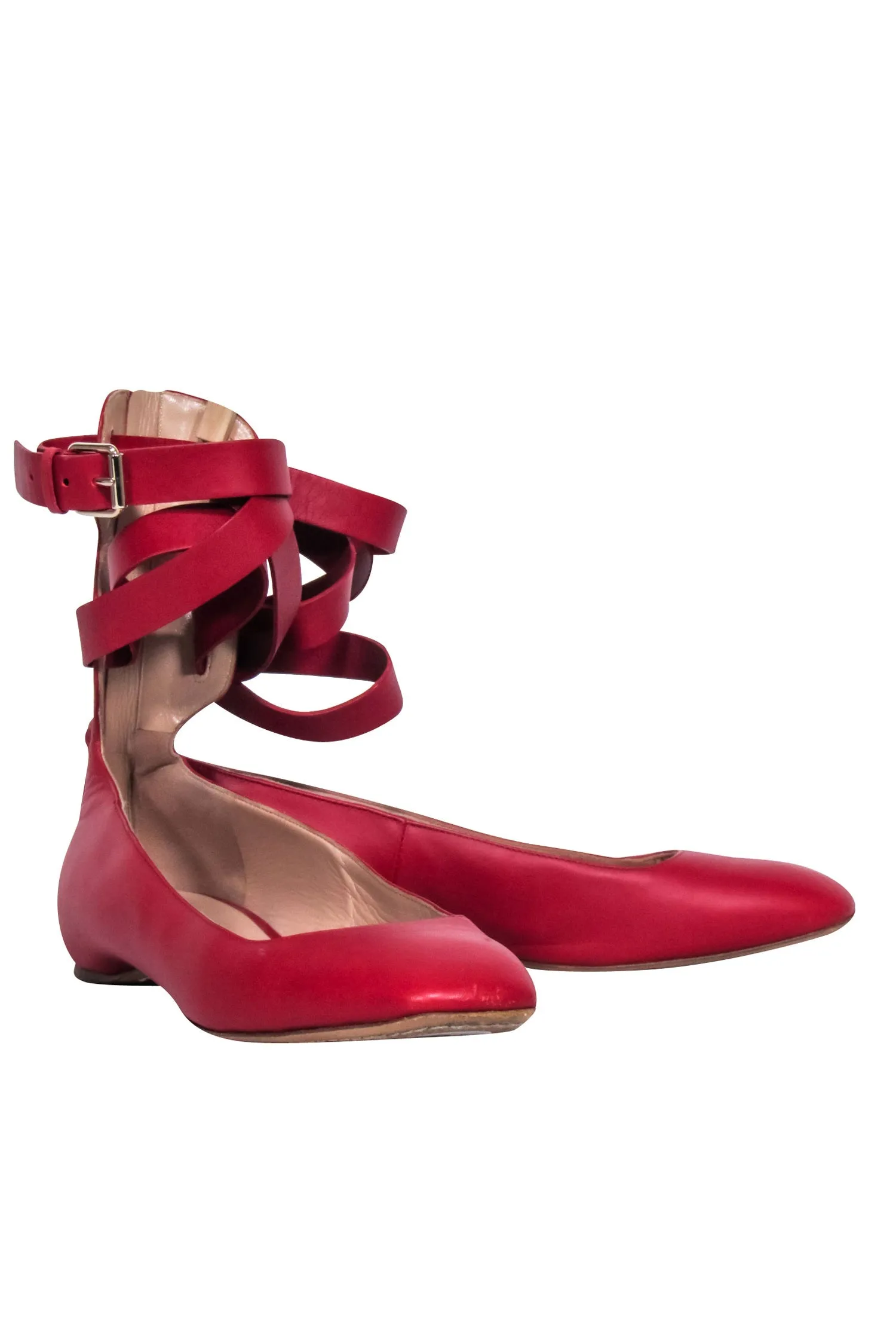 Valentino - Red Ballet Gladiator Flats Sz 8.5