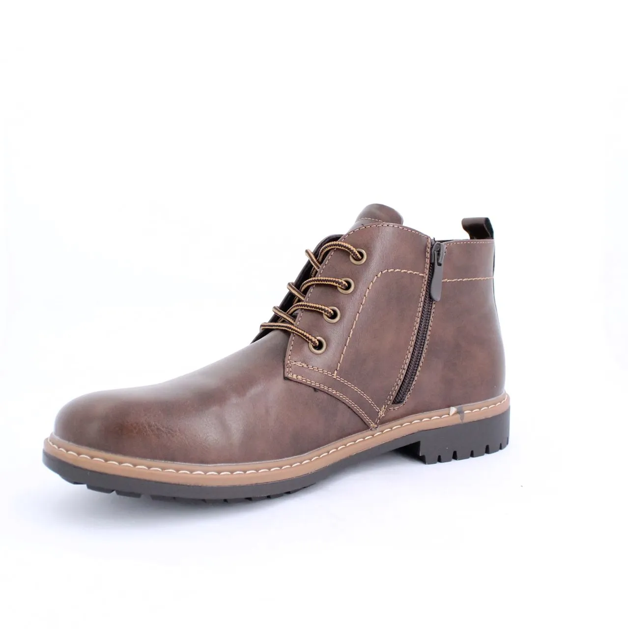 VALTTERI MENS ANKLE BOOTS-DK.BROWN