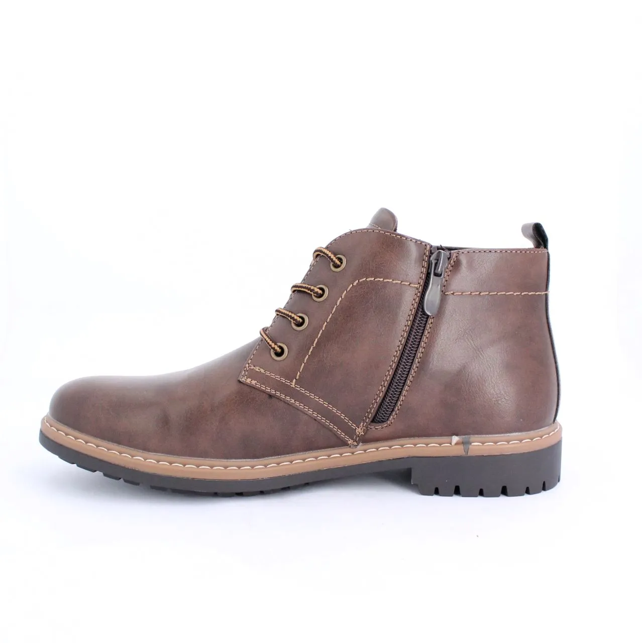 VALTTERI MENS ANKLE BOOTS-DK.BROWN