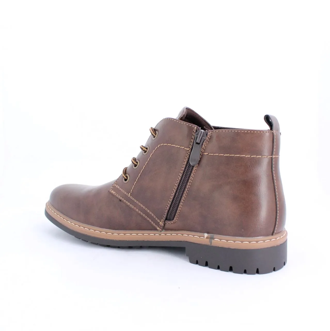 VALTTERI MENS ANKLE BOOTS-DK.BROWN