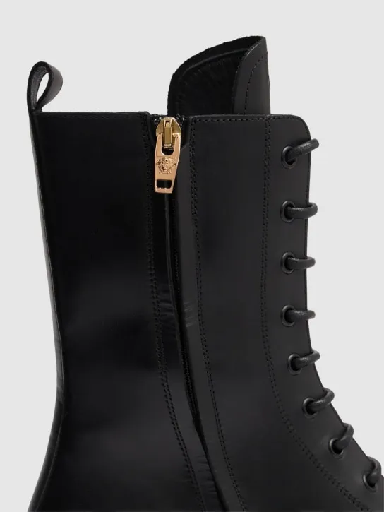 Versace   35mm Leather combat boots 