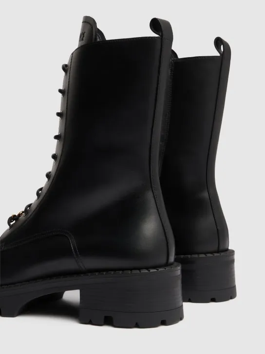 Versace   35mm Leather combat boots 